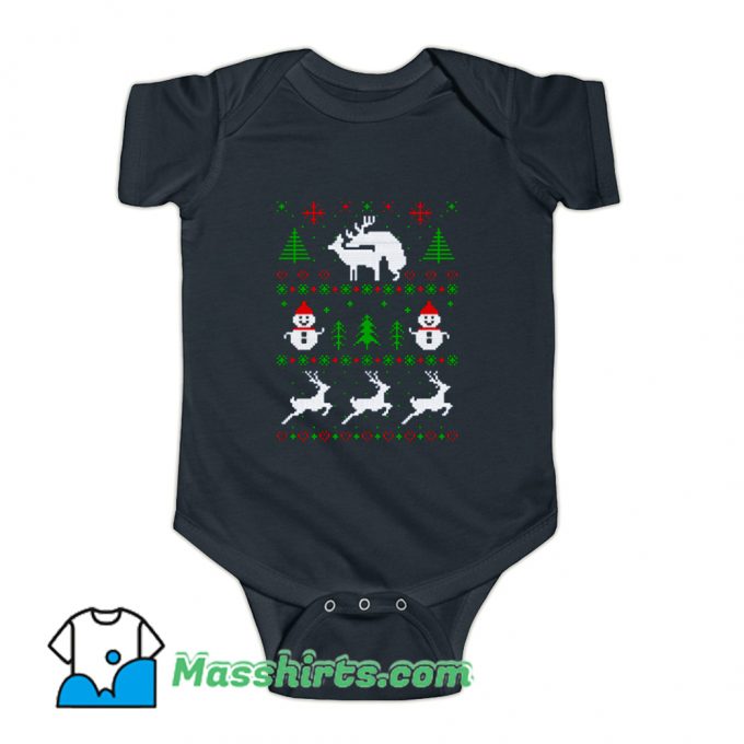 Romantic Reindeers Baby Onesie