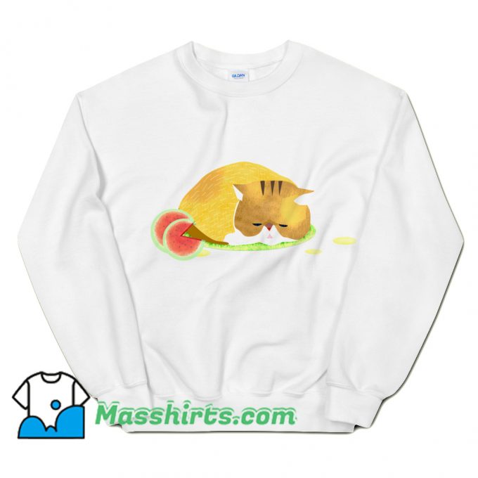 Official Summer Heat Watermelon Cat Sweatshirt