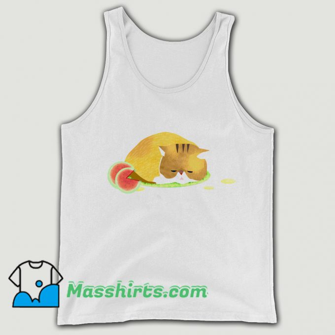 Summer Heat Watermelon Cat Tank Top