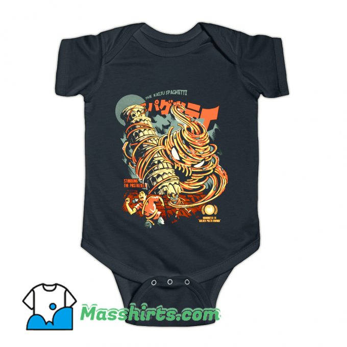 The Kaiju Spaghetti Black Baby Onesie