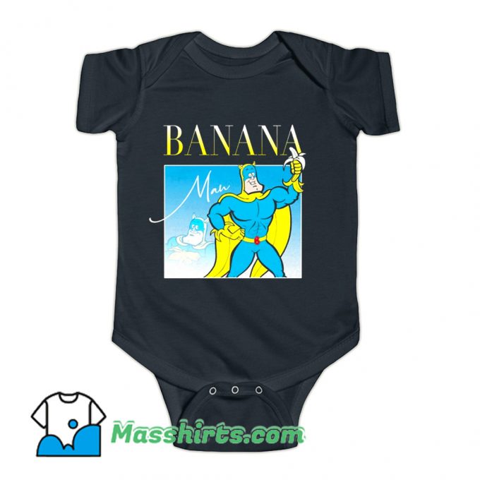 Bananaman 80s Retro Cartoon Baby Onesie