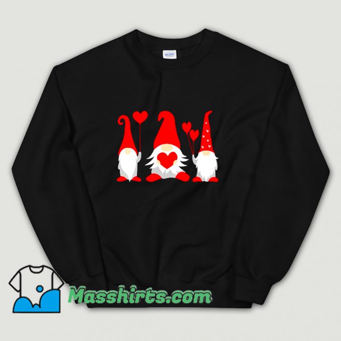 Cheap Heart Gnome Valentine Day Sweatshirt