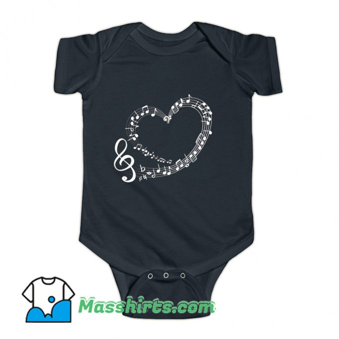 Musical Notes Music Romantic Baby Onesie