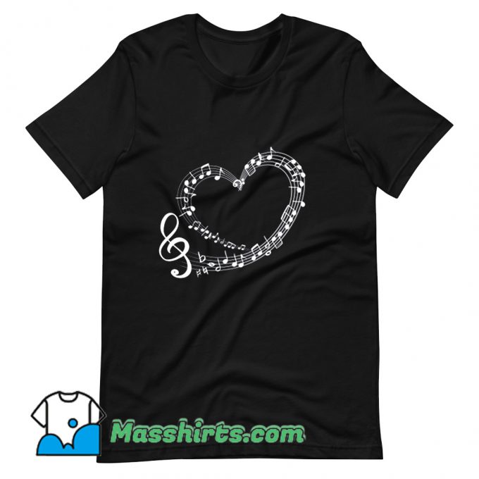 Musical Notes Music Romantic T Shirt Design