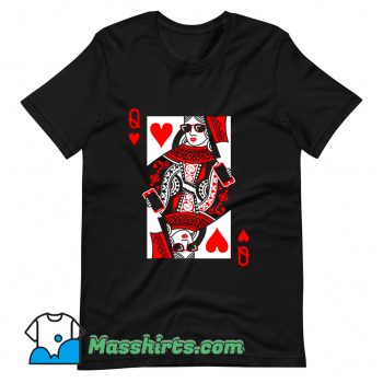 Cool Queen Of Hearts Valentine T Shirt Design