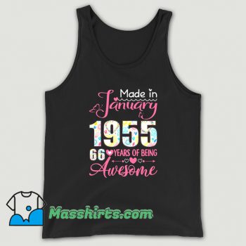 Made In January 1955 66Th Birthday Tank Top
