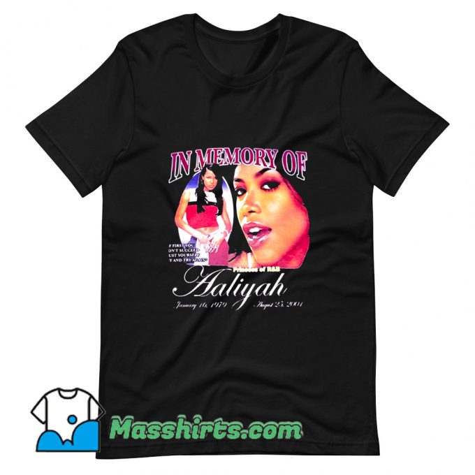 Aaliyah In Memory Princess R&B T Shirt Design