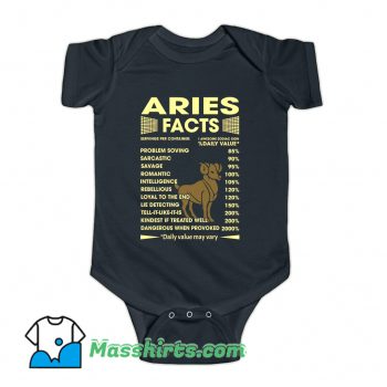Aries Facts Servings Per Container Baby Onesie
