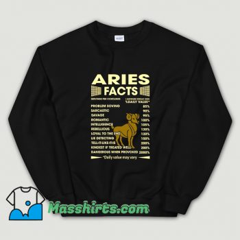 Aries Facts Servings Per Container Sweatshirt