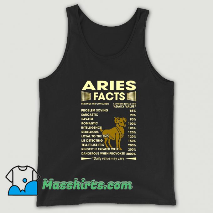 Aries Facts Servings Per Container Tank Top