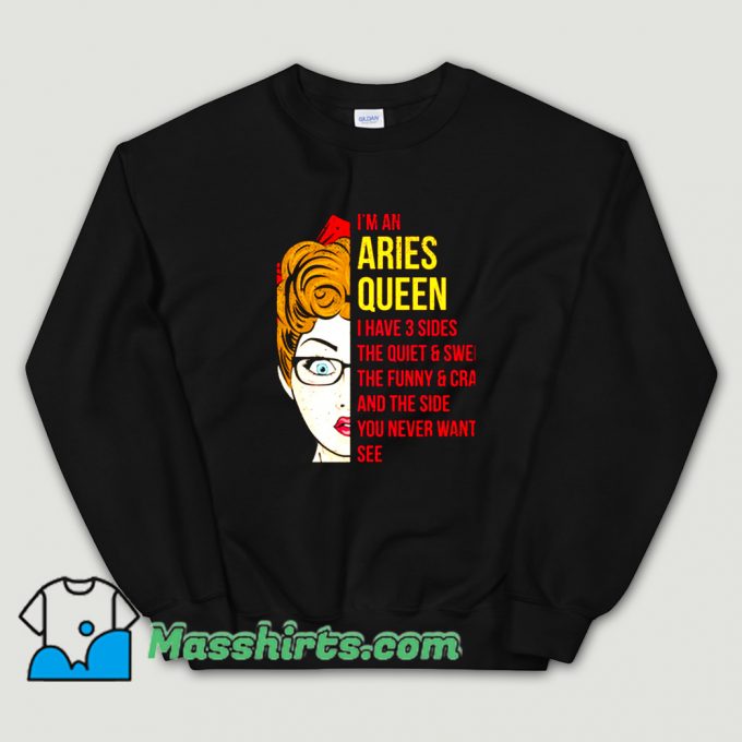 Zodiac Astrology Aries Queen Sweatshirt