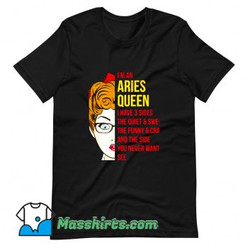 Cool Astrology Aries Queen T Shirt Design