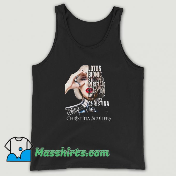 Vintage Christina Aguilera Bionic Lotus Album Tank Top