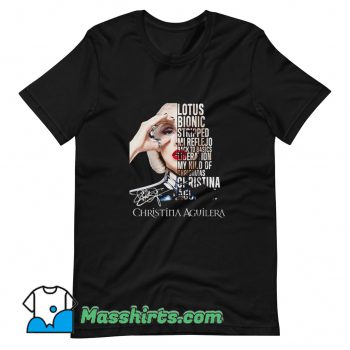 Cheap Christina Aguilera Bionic Lotus Album T Shirt Design