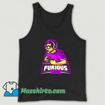 Cheap Cyber Ninja Mascot Logo Tank Top