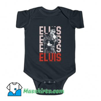 Elvis Presley In Lights Baby Onesie