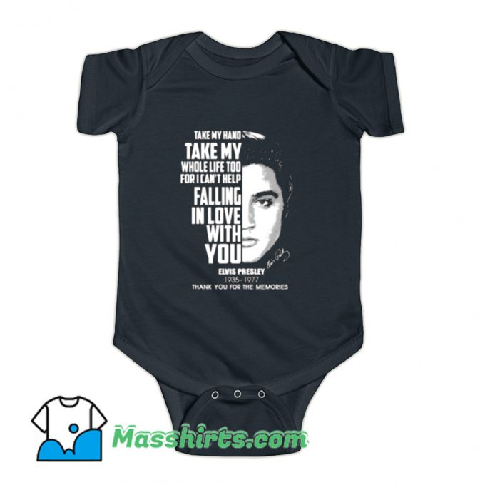 Elvis Presley Thank You For The Memories Baby Onesie