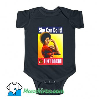 Vintage Foxy Brown She Can Do It Baby Onesie