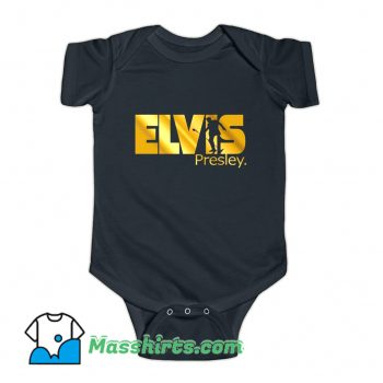 Gold Print King Rock Music Elvis Presley Baby Onesie