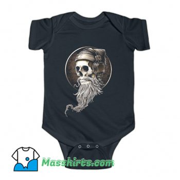 Hip Hop Skull Beard Baby Onesie