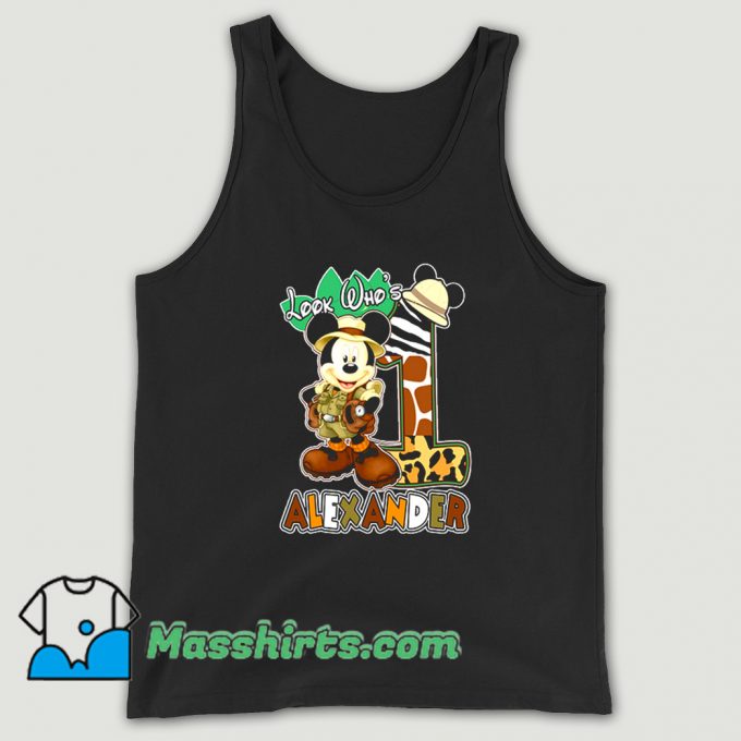 Look Who Mickey Birthday Safari Tank Top