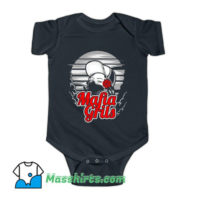 Mafia Girl and Rose Hand Baby Onesie