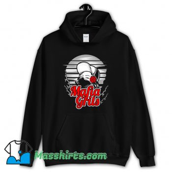 Mafia Girl and Rose Hand Hoodie Streetwear