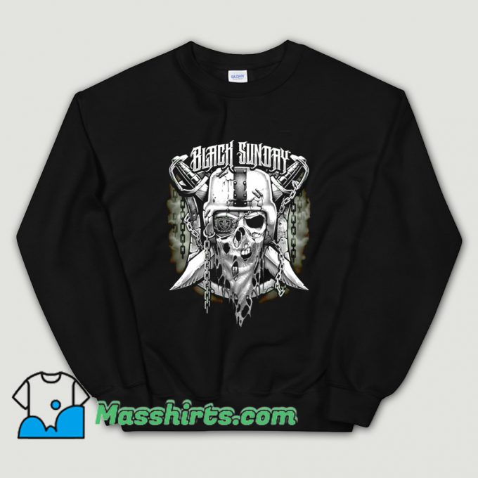 Oakland Raiders Black Sunday Sweatshirt On Sale