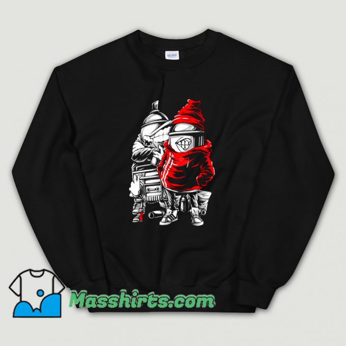 Spray Paint Hip Hop Hand Drawing Sweatshirt