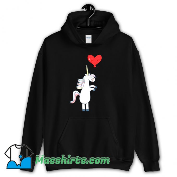 Cool Unicorn Balloon Love Heart Hoodie Streetwear