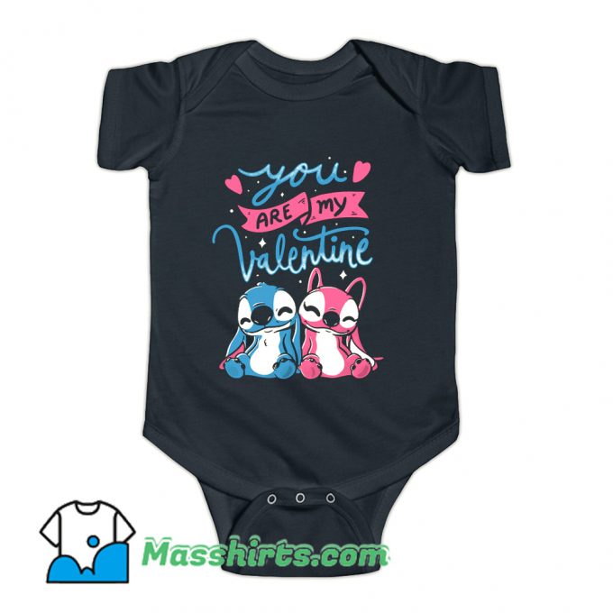 You Are My Valentine Stitch Baby Onesie