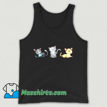 Cheap 3 Cute Kittens Are Playing Tank Top