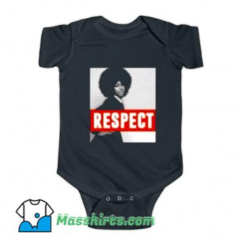 Cool Aretha Franklin Respect Natural Hair Baby Onesie