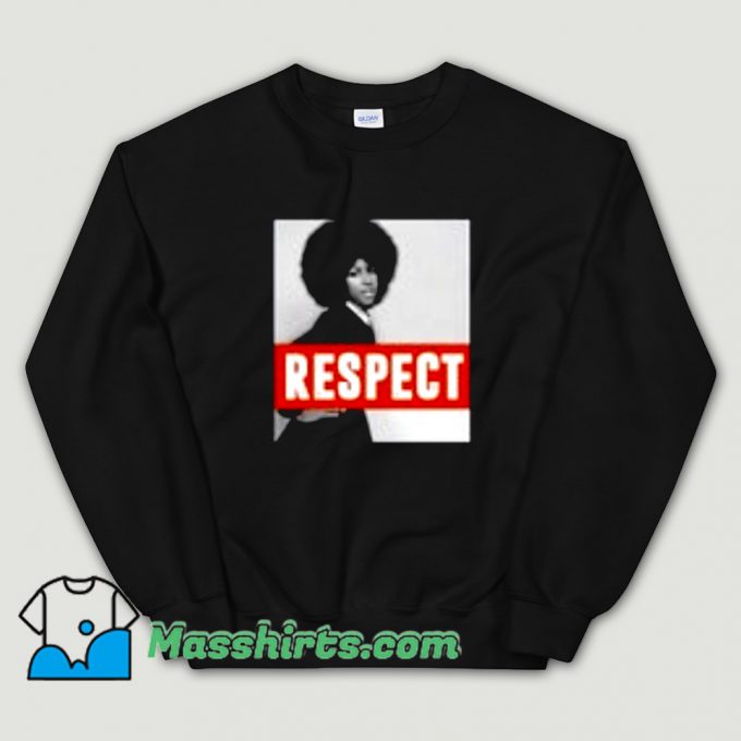 Aretha Franklin Respect Natural Hair Sweatshirt