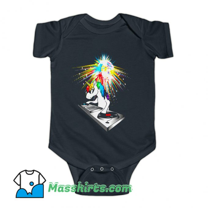 DJ Unicorn Techno Top Baby Onesie