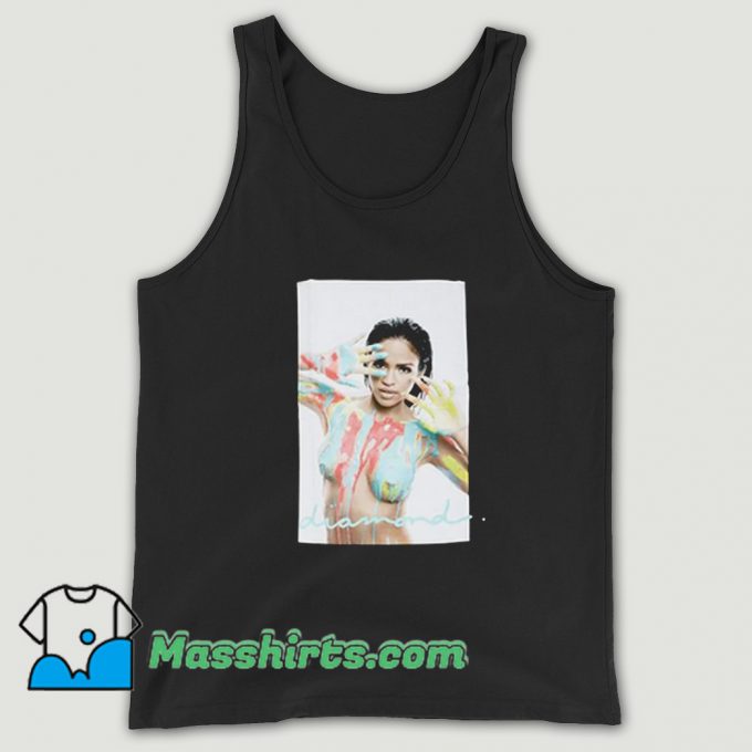 Funny Diamond Cassie Neon Rays Tank Top