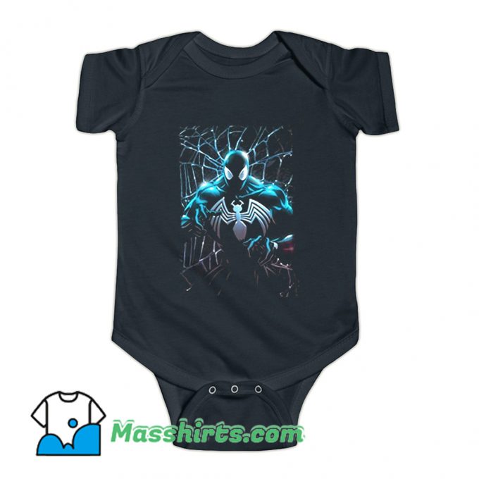 Gleaming Venom Spider Man Marvel Baby Onesie