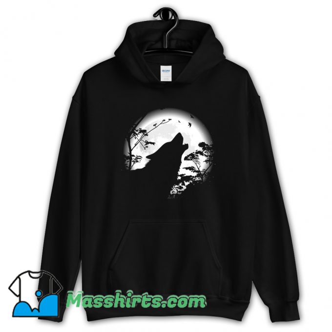 Howling Wolf Under The Moon Hoodie Streetwear