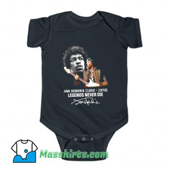 Jimi Hendrix Legends Never Die Signatures Baby Onesie