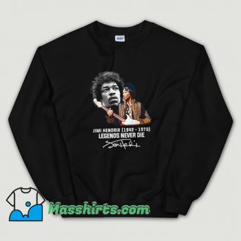 Jimi Hendrix Legends Never Die Signatures Sweatshirt
