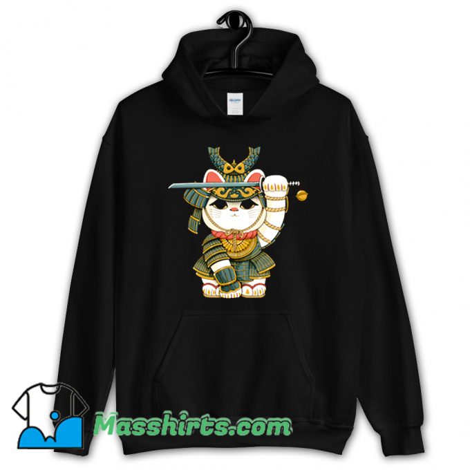 Lucky Cool Lucky Cat Samurai Hoodie StreetwearCat Samuraiaaa