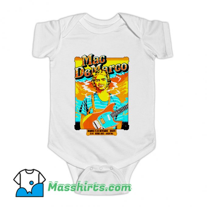 Mac DeMarco Concert Poster Baby Onesie