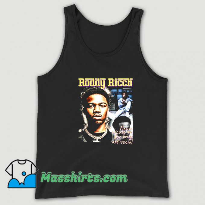 Original Please Being Antisocial Roddy Ricch Tank Top