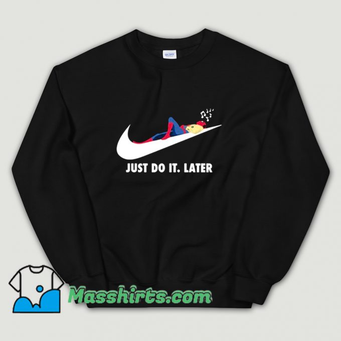 Comic Spider Man Just Do It Later Sweatshirt