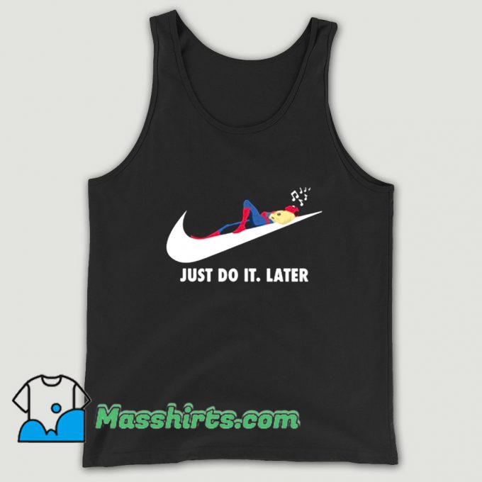 Vintage Spider Man Just Do It Later Tank Top