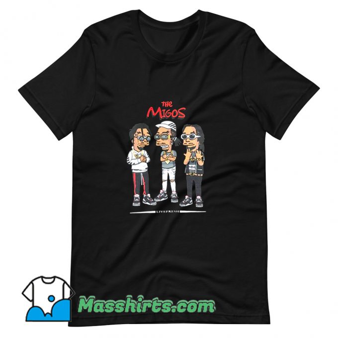 Vintage The Migos Wearing Glasses T Shirt Design