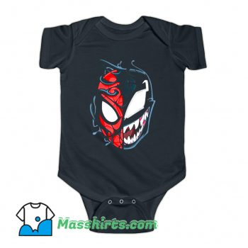 Venom Spider Man Big Face Baby Onesie