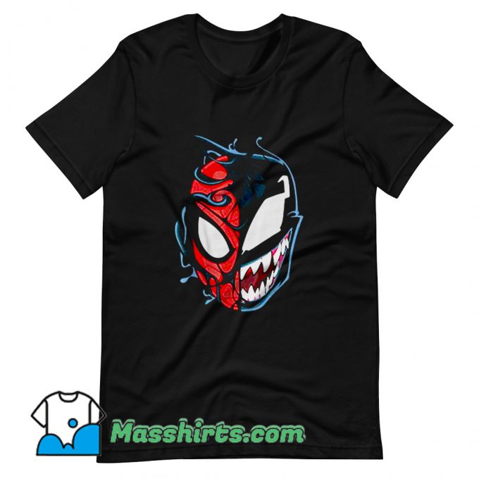 Venom Spider Man Big Face T Shirt Design