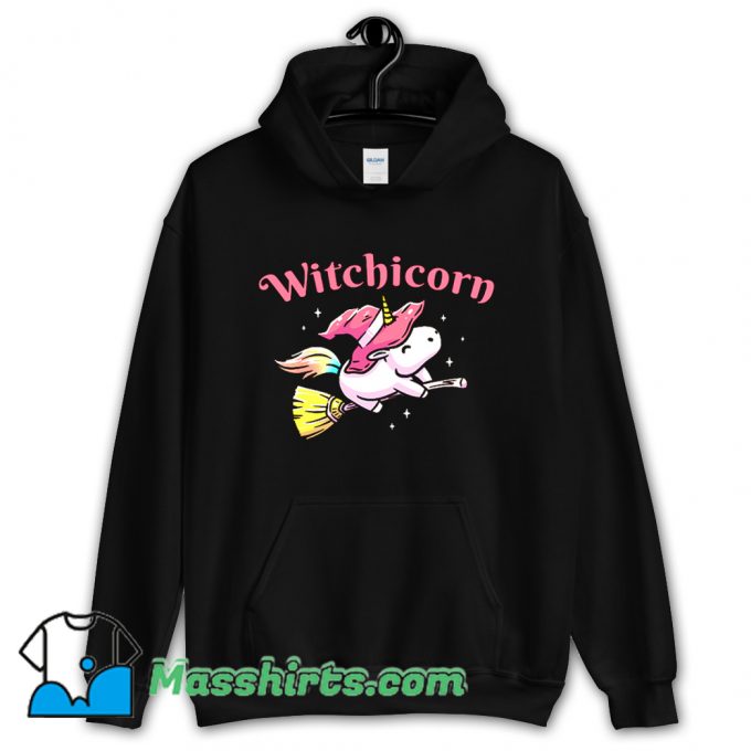 Witchicorn Flying Using A Magic Broom Hoodie Streetwear