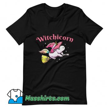 Witchicorn Flying Using A Magic Broom T Shirt Design